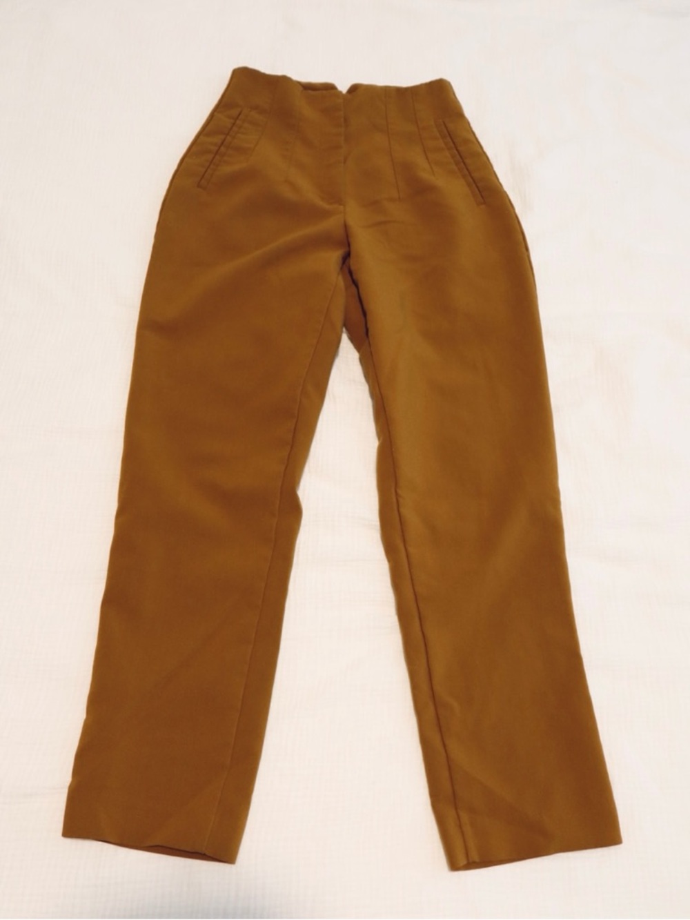 Zara Trousers in Camel Brown